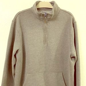 XL MEN JCrew Authentic Fleece Pullover Gray
